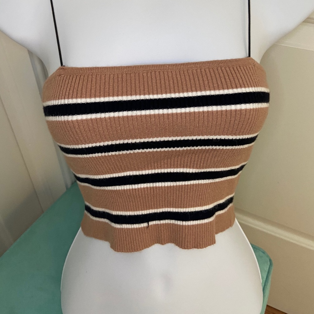 Pac Sun Knit Ribbed Crop Tank Top - Size Small